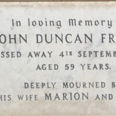 FRASER John Duncan -1972
