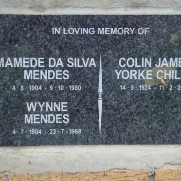 MENDES Wynne 1904-1988 :: MENDES Mamede da Silva 1904-1980 :: CHILDS Colin James Yorke 1924-2001