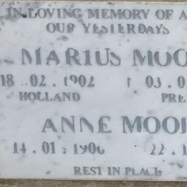 MOOI Marius 1902-1970 &amp; Anne 1906-2003