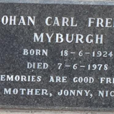 MYBURGH Johan Carl Freiman 1924-1978