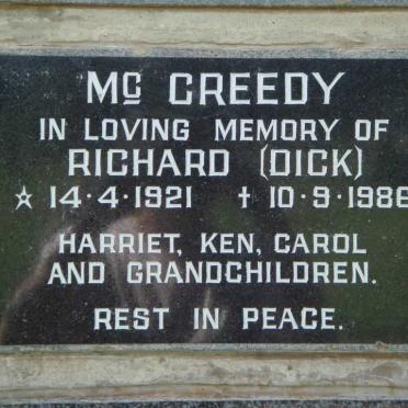 Mc CREEDY Richard 1921-1986