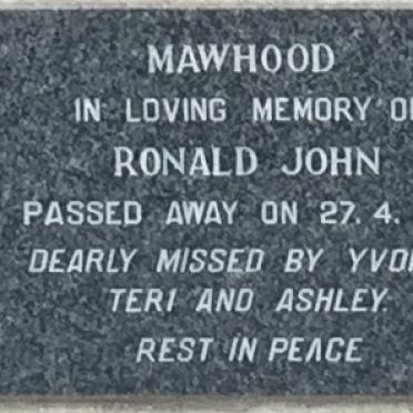 MAWHOOD Ronald John -1977