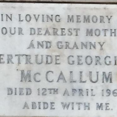 McCALLUM Gertrude Georginia -1969