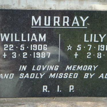 MURRAY William 1906-1987 &amp; Lily 1918-1996