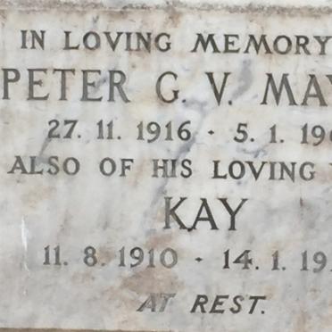 MAYOR Peter G.V. 1916-1966 &amp; Kay 1910-1971