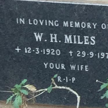 MILES W.H. 1920-1979
