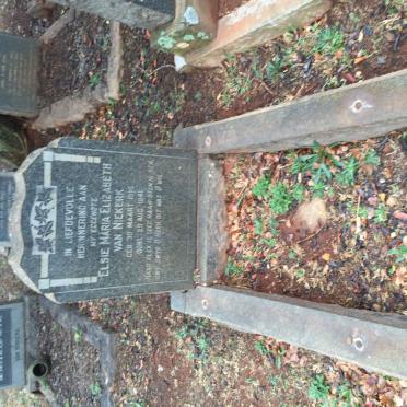 NIEKERK Elsie Maria Elizabeth, van 1915-1941