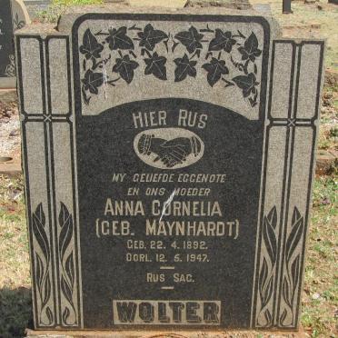 WOLTER Anna Cornelia nee MAYNHARDT 1892-1947