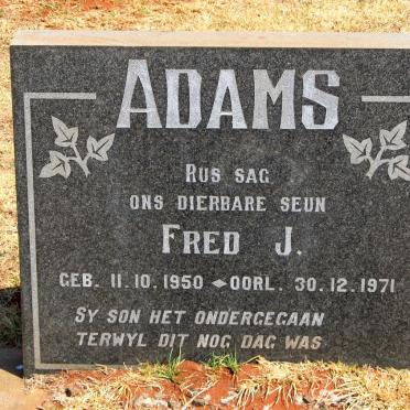 ADAMS Fred J. 1950-1971