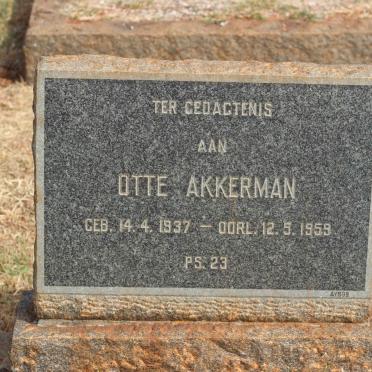 AKKERMAN Otte 1937-1959
