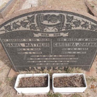 ALBRECHT Daniel Mattheus 1890-1960 &amp; Christina Johanna 1892-1977