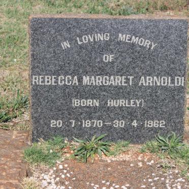 ARNOLDI Rebecca Margaret nee HURLEY 1870-1962