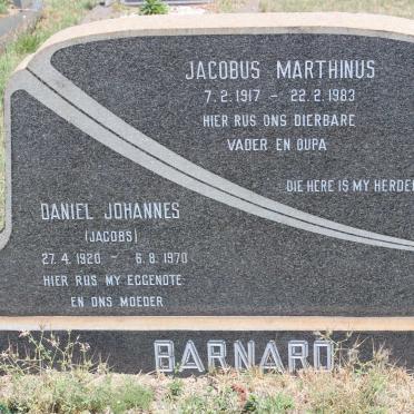 BARNARD Jacobus Marthinus 1917-1983 &amp; Daniel Johannes JACOBS 1920-1970