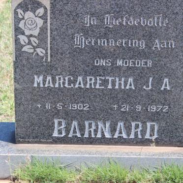 BARNARD Margaretha J.A. 1902-1972