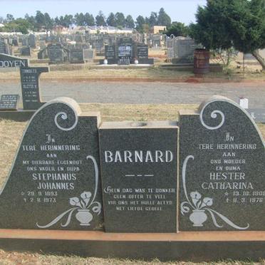 BARNARD Stephanus Johannes 1893-1973 &amp; Hester Catharina 1909-1976
