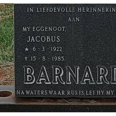 BARNARD Jacobus 1922-1985
