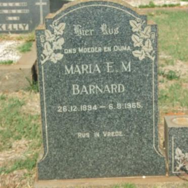 BARNARD Maria E.M. 1894-1965