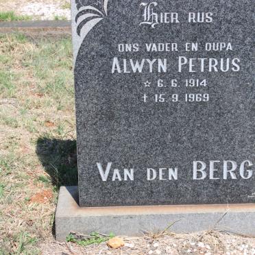 BERG Alwyn Petrus, van den 1914-1969