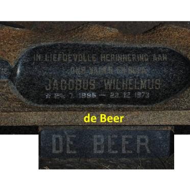 BEER Jacobus Wilhelmus, de 1885-1973