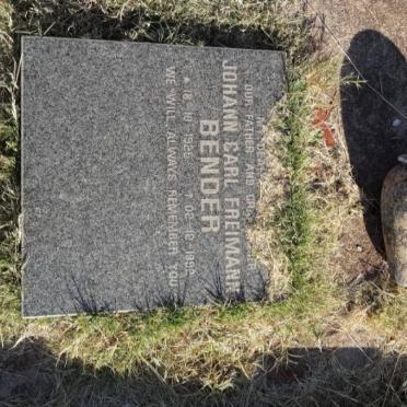 BENDER Johann Carl Freimann 1925-1992