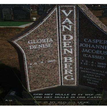 BERG Casper Johannes Jacobus, van den 1955-1997 &amp; Gloria Denise 1956-