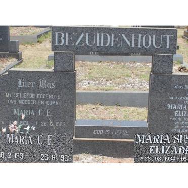 BEZUIDENHOUT Maria C.E. 1931-1983 :: BEZUIDENHOUT Maria Susanna Elizabeth 1934-2002