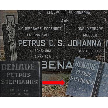 BENADE Petrus C.S. 1913-1979 &amp; Johanna M. 1917- :: BENADE Petrus Stephanus 1945-1992