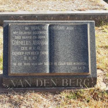 BERG Cornelius Abraham, van den 1912-1967