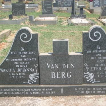BERG Pieter Johannes, van den 1911-1998 &amp; Martha Johanna 1926-1973