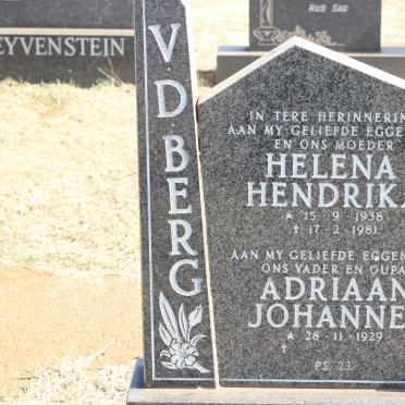 BERG Adriaan Johannes, v.d. 1929- &amp; Helena Hendrika 1938-1981
