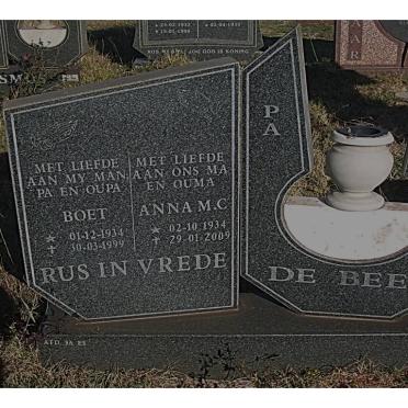 BEER Boet, de 1934-1999 &amp; Anna M.C. 1934-2009