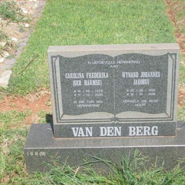 BERG Wynand Johannes Jakobus, van den 1926-2006 &amp; Carolina Frederika HARMSE 1928-2000