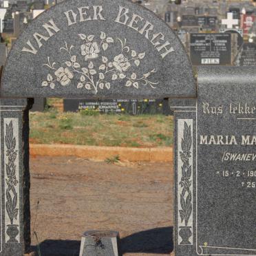 BERG Barend Jacobus Petrus, van den 1897-1961 &amp; Maria Magdalena SWANEVELDER 1904-1962 