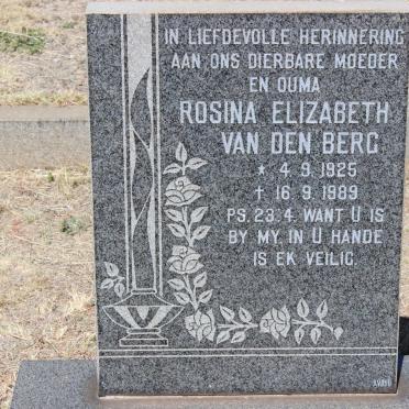 BERG Rosina Elizabeth, van den 1925-1989
