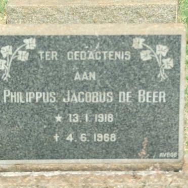 BEER Philippus Jacobus, de 1918-1968