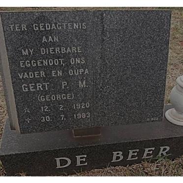 BEER Gert P.M., de 1920-1983