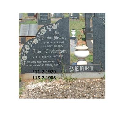 BEARE John Trevennan 1920-1968