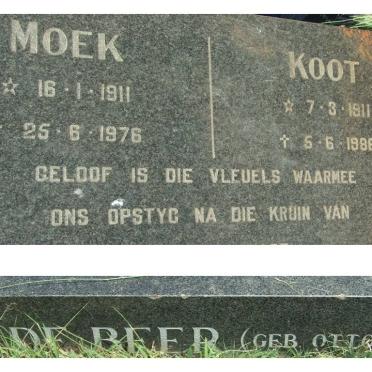 BEER Koot, de 1911-1986 &amp; Moek nee OTTO 1911-1976