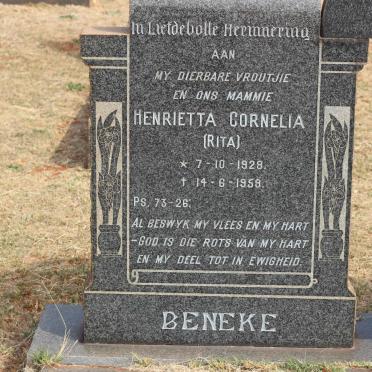 BENEKE Henrietta Cornelia 1929-1959