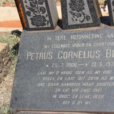 BENADE Petrus Cornelius 1908-1971