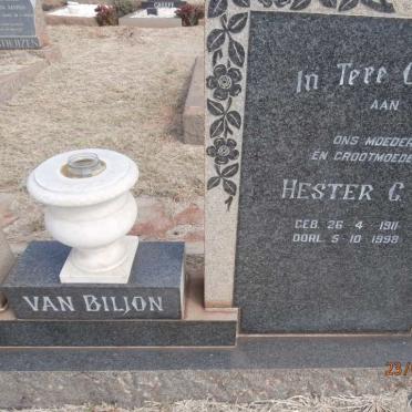 BILJON Willem Jacobus, van 1909-1958 &amp; Hester C.G. 1911-1998