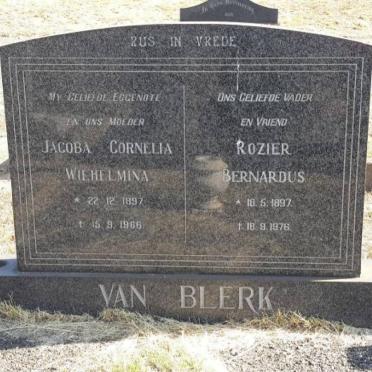 BLERK Rozier Bernardus, van 1897-1976 &amp; Jacoba Cornelia Wilhelmina 1897-1966