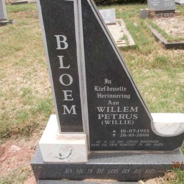 BLOEM Willem Petrus 1955-2000