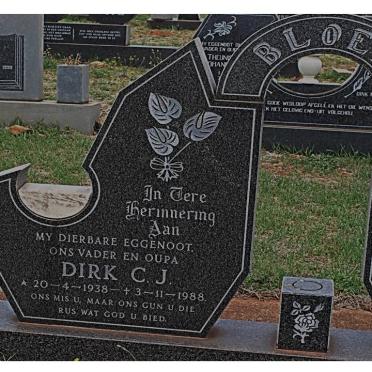 BLOEM Dirk C.J. 1938-1988