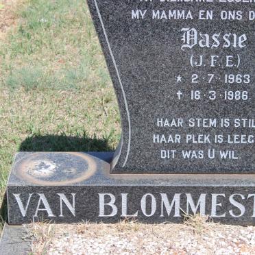 BLOMMESTEIN J.F.E., van 1963-1986