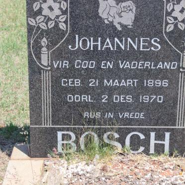 BOSCH Johannes 1896-1970