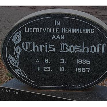 BOSHOFF Chris 1935-1987