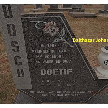 BOSCH Balthazar Johannes C. 1925-1992