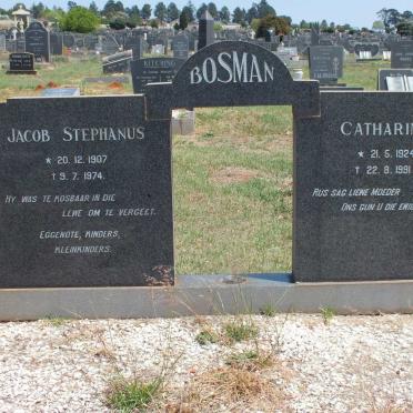 BOSMAN Jacob Stephanus 1907-1974 &amp; Catharina A. 1924-1991