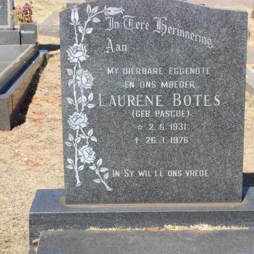 BOTES Laurene nee PASCOE 1931-1976